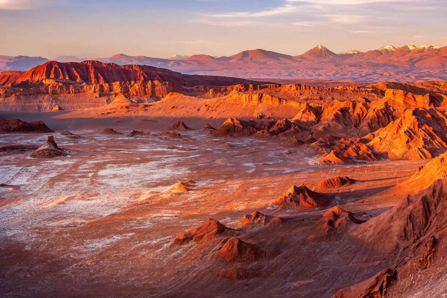 Remote terrain at sunset